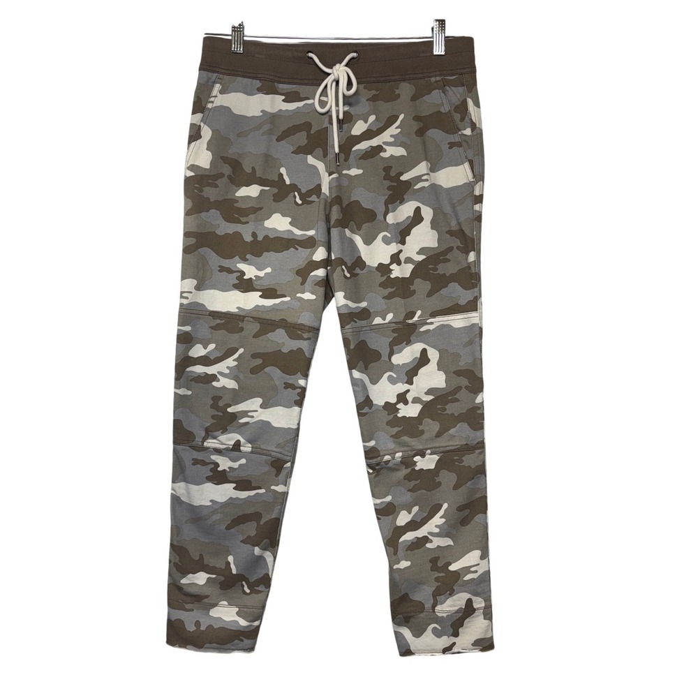 Standard James Perse Camo Joggers Brown Gray Cotton Drawstring Pants Size 1 (S)